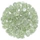 Czech 2-hole Cabochon beads 6mm Crystal Mint Luster